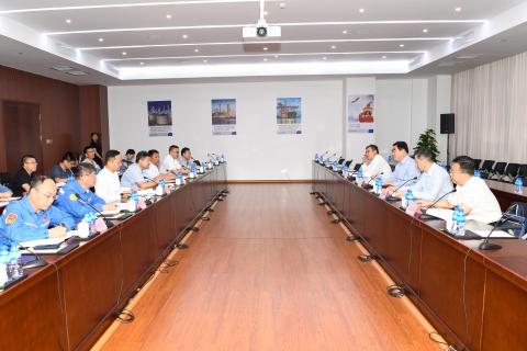 省國資委黨委書記、主任滿慎剛到裕龍島煉化一體化項目調(diào)研}